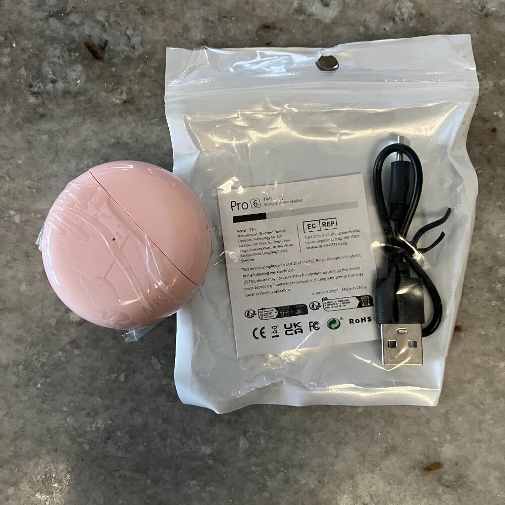 New Pink In-Ear Wireless Headphones Earbuds NIB - Picture 3 of 3